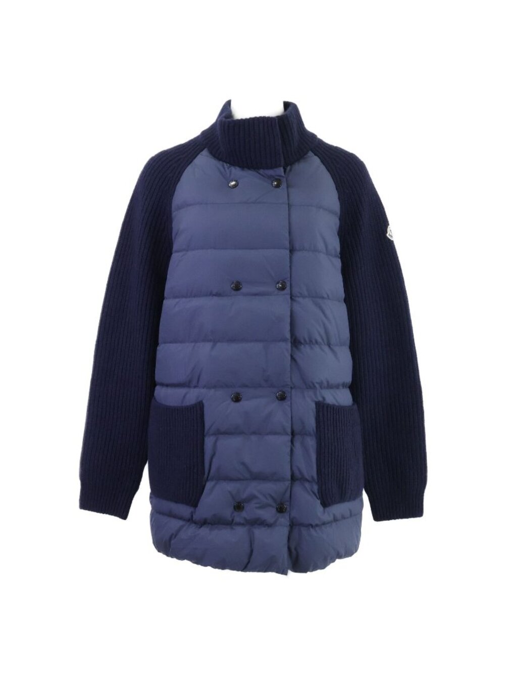 Moncler Cardigan Tricot Knit Down Contrast Jacket